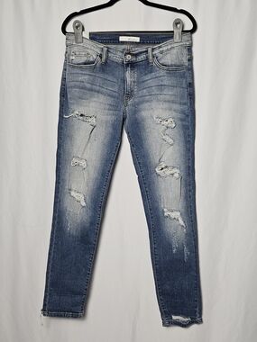KanCan Women's Light Blue Distressed Skinny Jeans